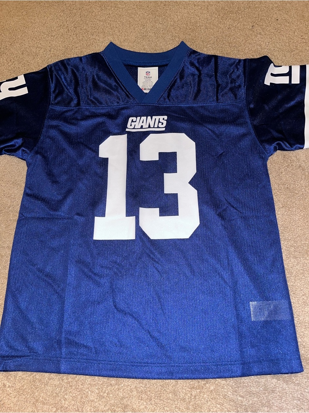 Giants #13 Men's Blue Football Jersey